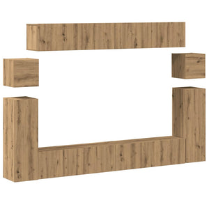 8-teiliges TV-Schrank-Set Artisan Eiche