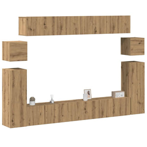 8-teiliges TV-Schrank-Set Artisan Eiche