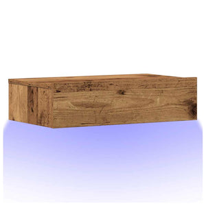 Nachttisch Altholz-Optik mit LED