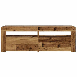 Nachttische mit LEDs, 2er Set, Altholz-Optik