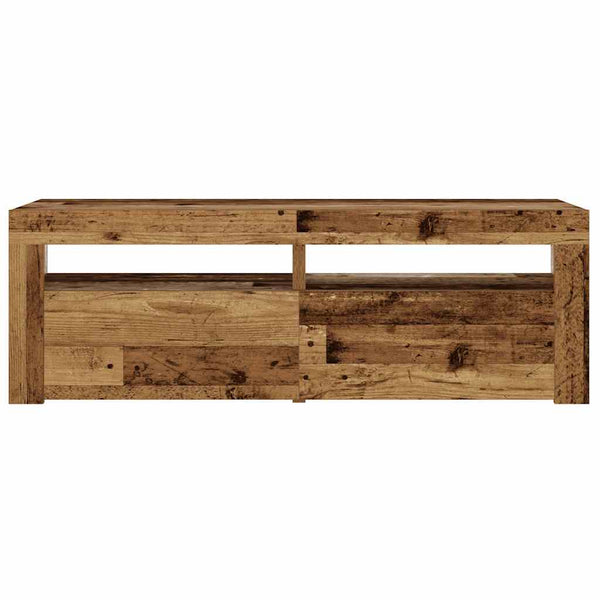 Nachttische mit LEDs, 2er Set, Altholz-Optik