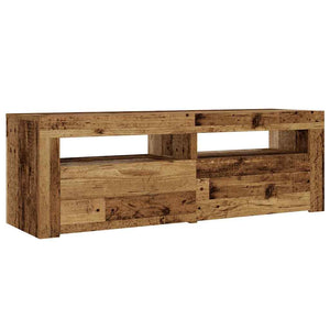 Nachttische mit LEDs, 2er Set, Altholz-Optik