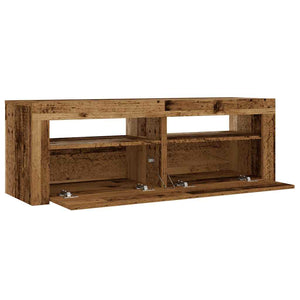 Nachttische mit LEDs, 2er Set, Altholz-Optik