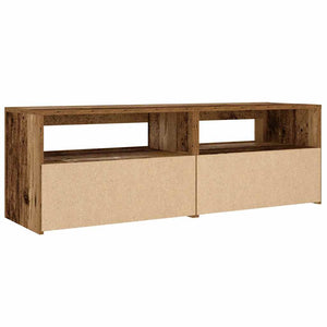 Nachttische mit LEDs, 2er Set, Altholz-Optik