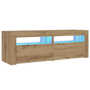 Nachttische mit LEDs, 2er Set, Artisan-Eiche