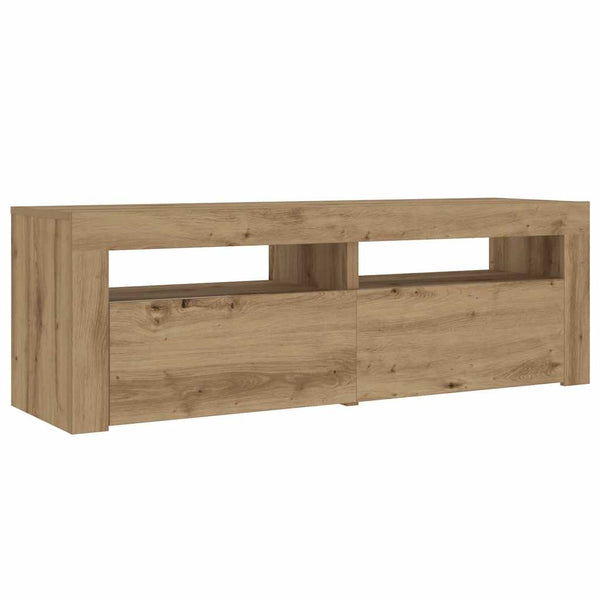 Nachttische mit LEDs, 2er Set, Artisan-Eiche