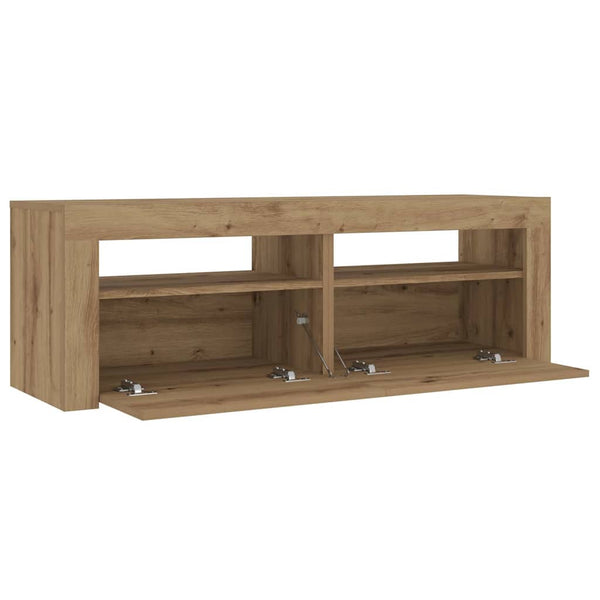 Nachttische mit LEDs, 2er Set, Artisan-Eiche