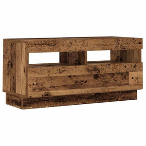 vidaXL Meuble TV avec lumières LED effet bois de récupération 180x35x40 cm