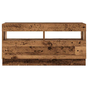 vidaXL Meuble TV avec lumières LED effet bois de récupération 180x35x40 cm