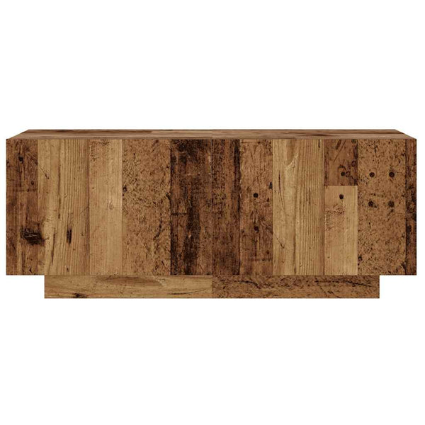 vidaXL Meuble TV avec lumières LED effet bois de récupération 180x35x40 cm