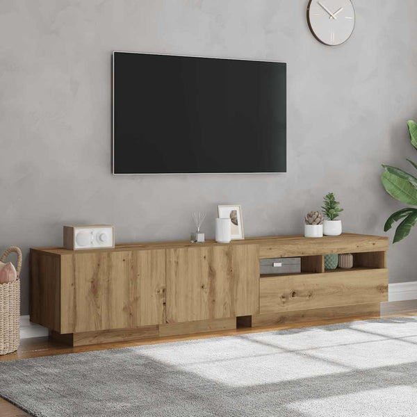TV-Schrank Artisan-Eiche mit LED 180 cm