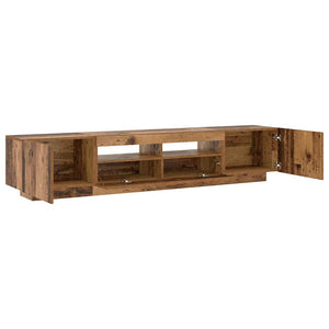 TV-Schrank mit LED Altholz-Optik 200 cm