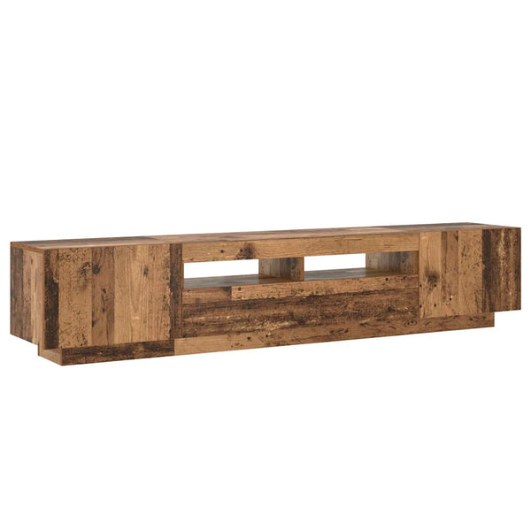 TV-Schrank mit LED Altholz-Optik 200 cm