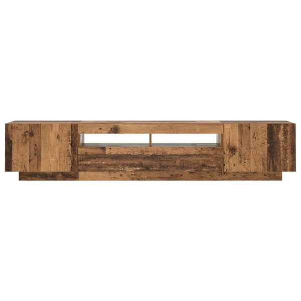 TV-Schrank mit LED Altholz-Optik 200 cm