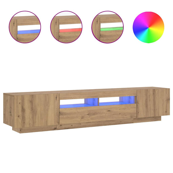 TV-Schrank Artisan-Eiche mit LED 200 cm