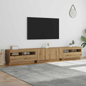 TV-Schrank mit LED Artisan-Eiche 260 cm
