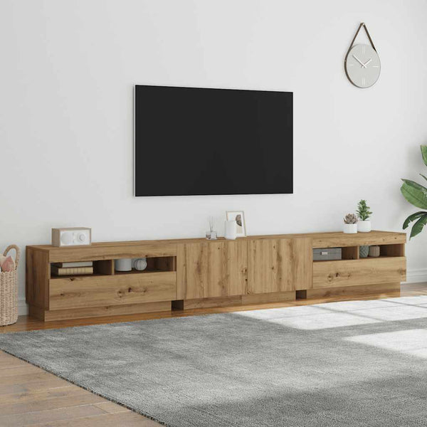 TV-Schrank mit LED Artisan-Eiche 260 cm