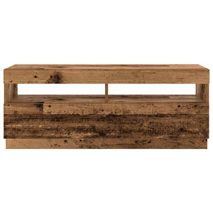 TV-Schrank mit LED Altholz-Optik 300 cm