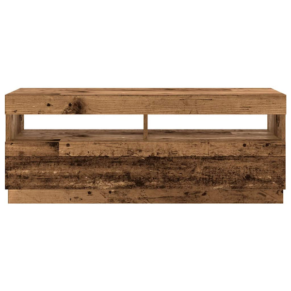 TV-Schrank mit LED Altholz-Optik 300 cm