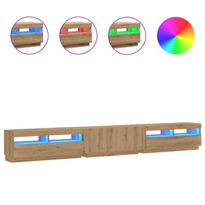 TV-Schrank Artisan Eiche mit LED 300cm