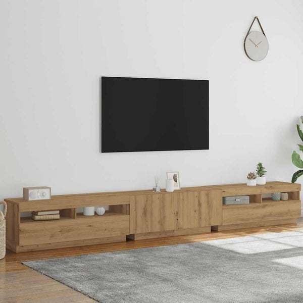 TV-Schrank Artisan Eiche mit LED 300cm