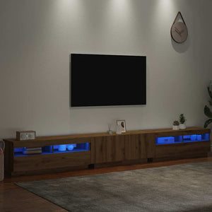 TV-Schrank Artisan Eiche mit LED 300cm