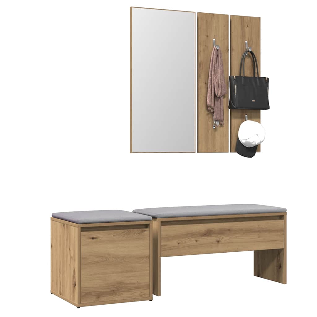 Garderoben Set Artisan Eiche Holz