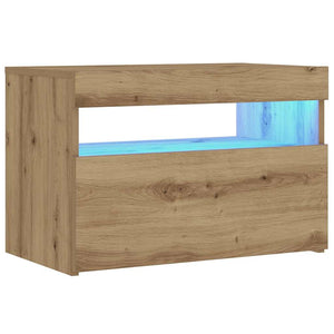 Nachttisch mit LED-Leuchten, Artisan Eiche