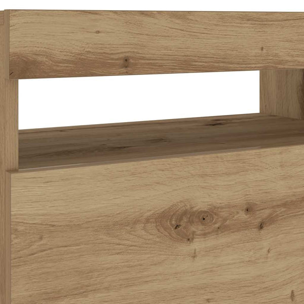 Nachttisch mit LED-Leuchten, Artisan Eiche