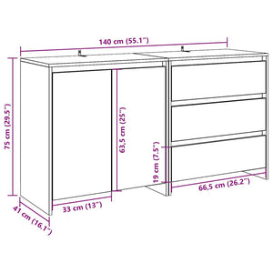 2-tlg. Sideboard Artisan Eiche