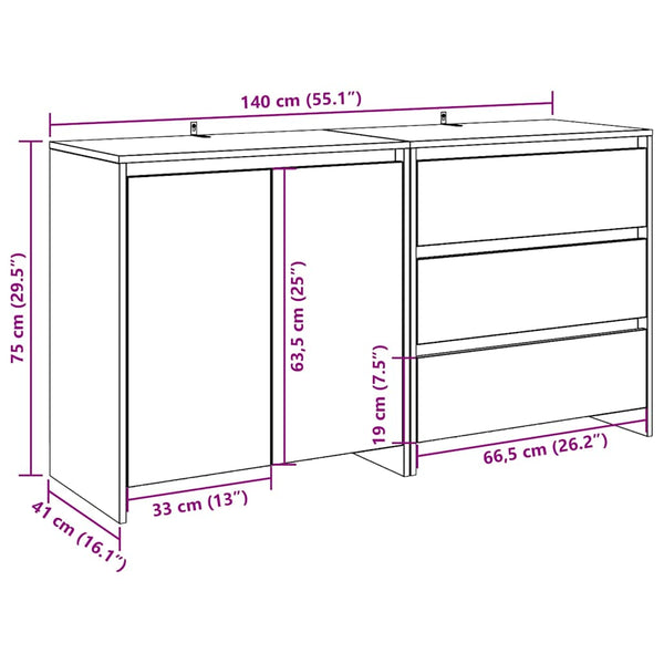2-tlg. Sideboard Artisan Eiche