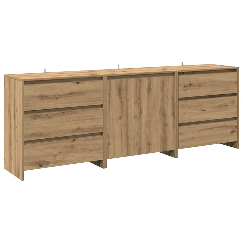 3-tlg. Sideboard Artisan Eiche
