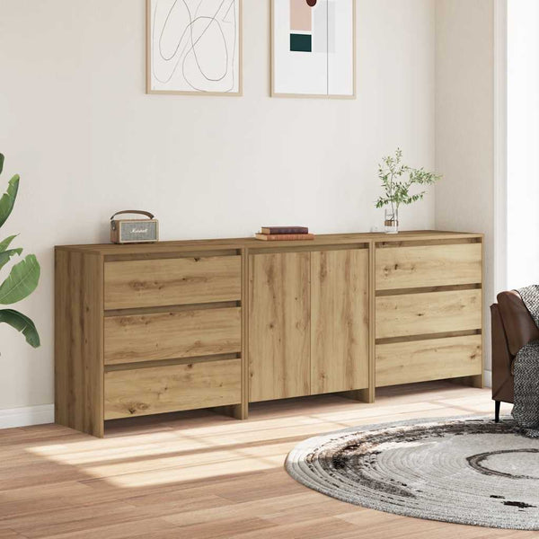 3-tlg. Sideboard Artisan Eiche