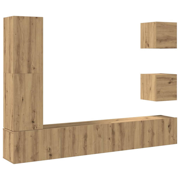 5-teiliges TV-Schrank-Set Artisan Eiche