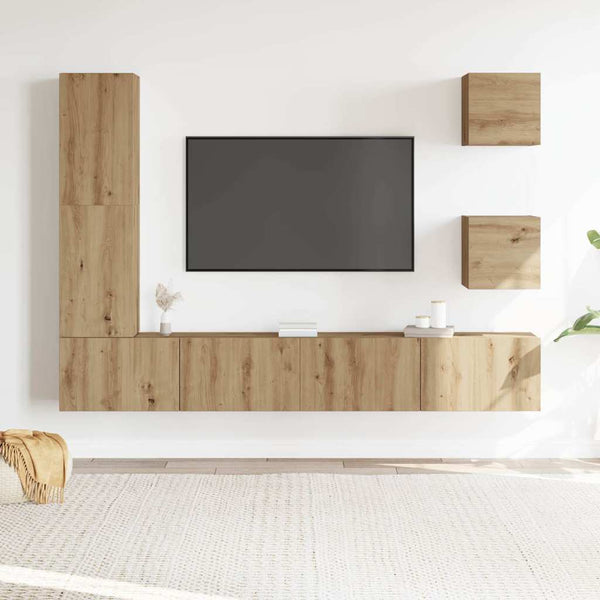5-teiliges TV-Schrank-Set Artisan Eiche