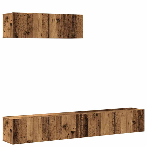 3-tlg. TV-Schrank-Set Altholz-Optik