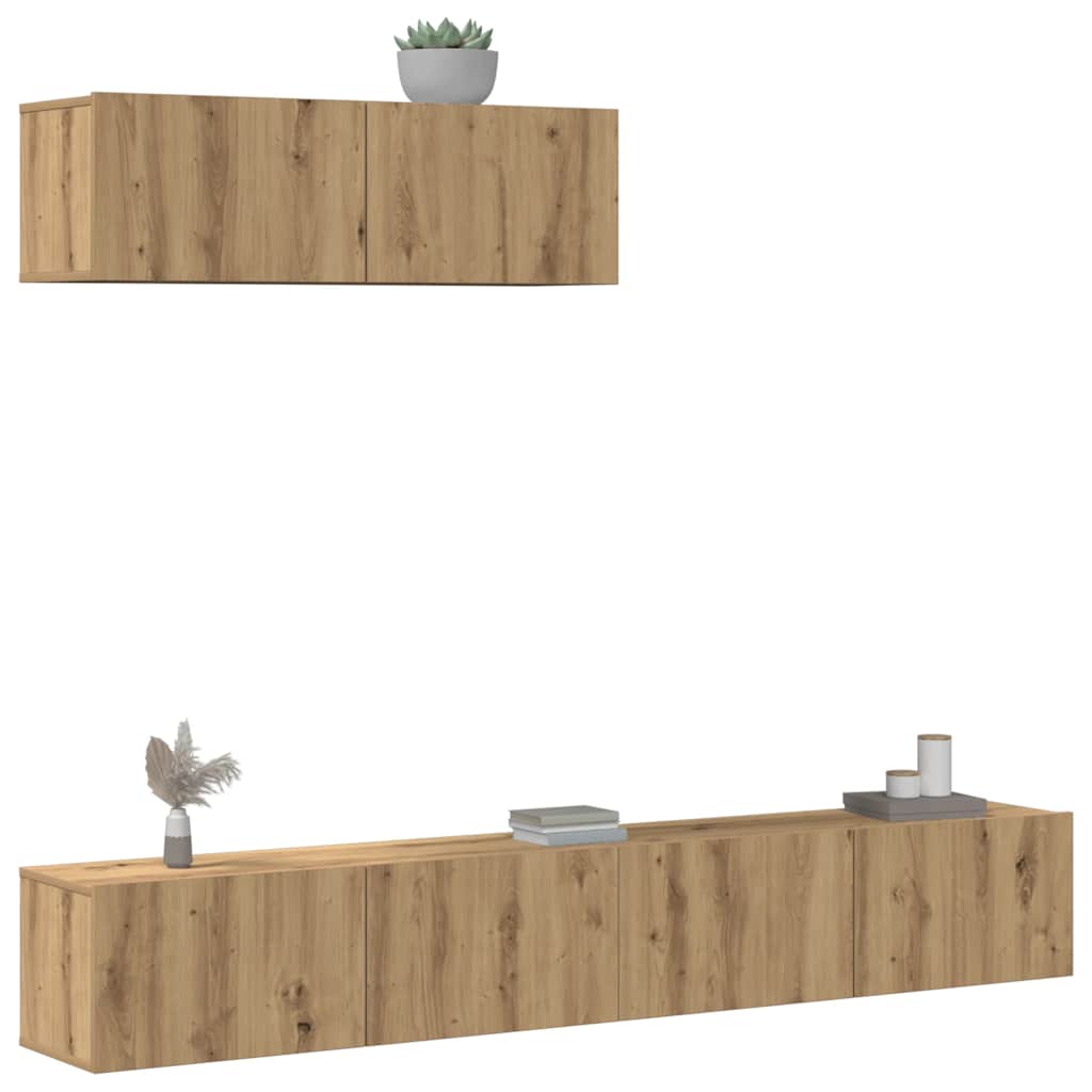 3-tlg. TV-Schrank Set Artisan-Eiche