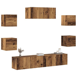 5-teiliges TV-Schrank-Set Altholz