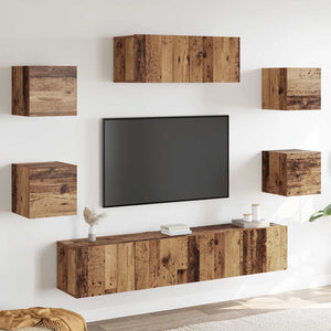5-teiliges TV-Schrank-Set Altholz