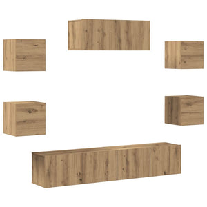 7-teiliges TV-Schrank-Set Artisan Eiche