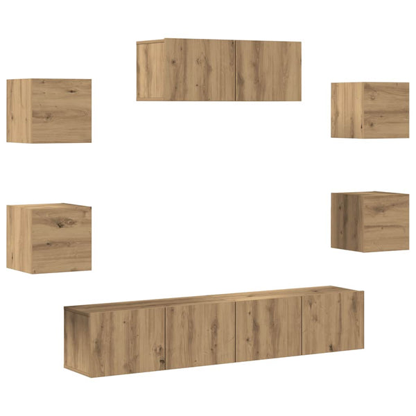 7-teiliges TV-Schrank-Set Artisan Eiche