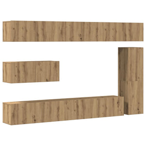 TV-Schrank-Set, 7-teilig, Artisan Eiche