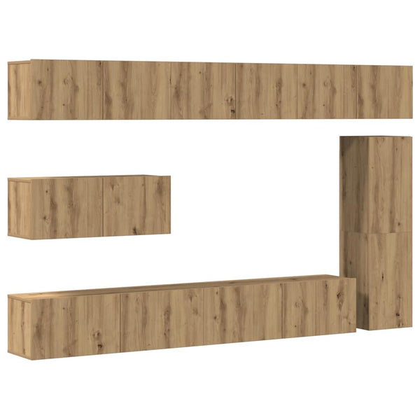 TV-Schrank-Set, 7-teilig, Artisan Eiche