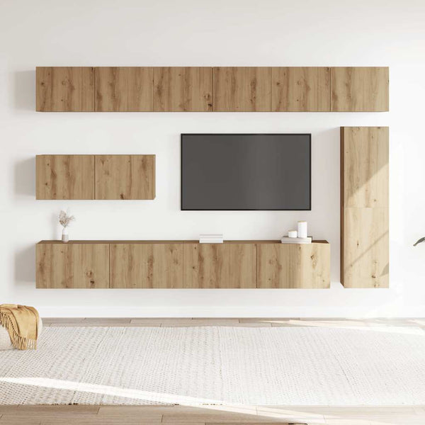 TV-Schrank-Set, 7-teilig, Artisan Eiche