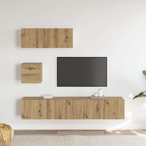 TV-Schrank-Set, 4-teilig, Artisan Eiche