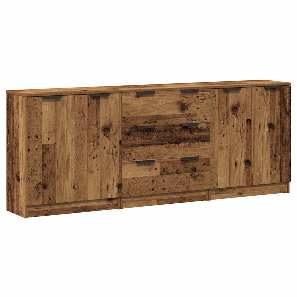 Sideboards 3er-Set Altholz-Optik