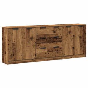 Sideboards 3er-Set Altholz-Optik