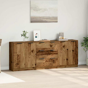 Sideboards 3er-Set Altholz-Optik