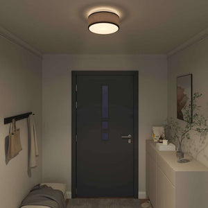 Schwarze Deckenlampe mit Strahlern