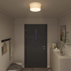 Weiße Deckenlampe mit Strahlern, 30x30 cm